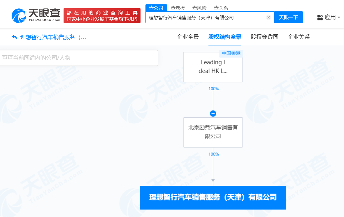 理想汽車加速布局天津市場，新設銷售服務公司拓展二手車業務